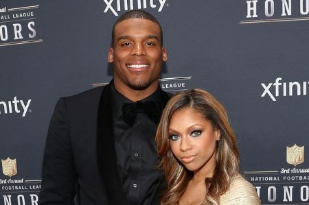 Cam Newton with his girlfriend Shakia Proctor